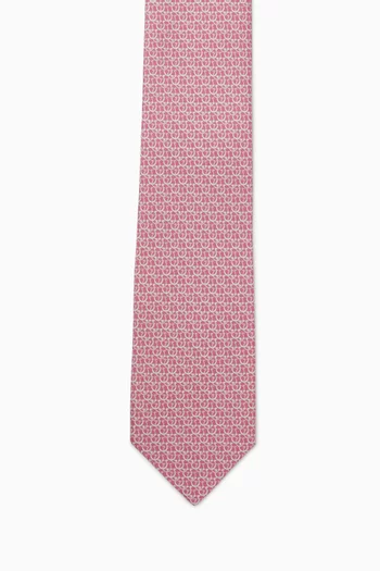 Loghi Printed Tie in Silk