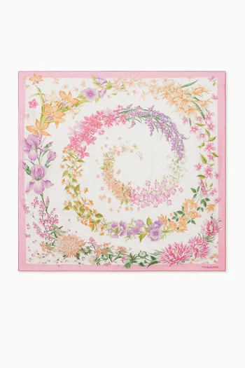 Spring-print Scarf in Silk