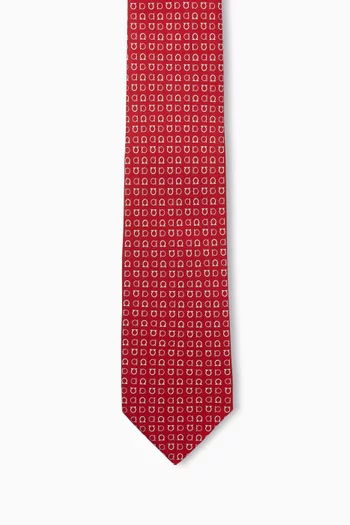 Loghi Printed Tie in Silk