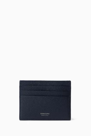 Gancini Credit Card Holder in Leather