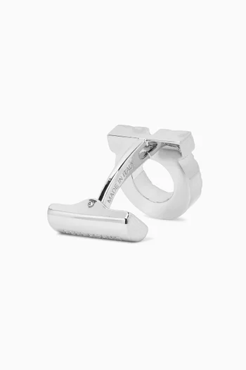 Gancini Logo Cufflinks in Metal