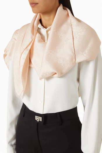 Gancini Stole in Silk Blend