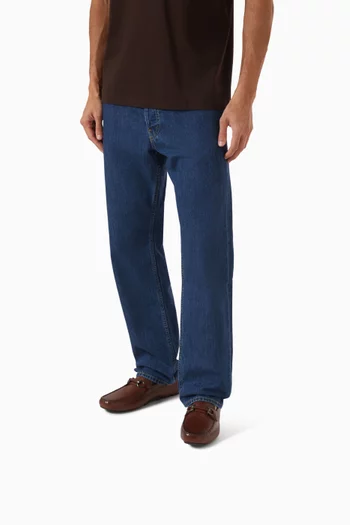 Gancini Ornament Driver Loafers in Leather