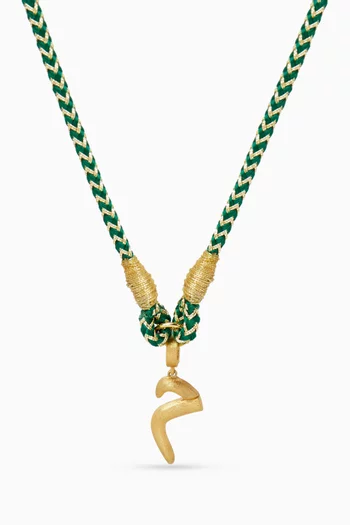 Bedouin Arabic Letter "Meem" Necklace in 18kt Gold
