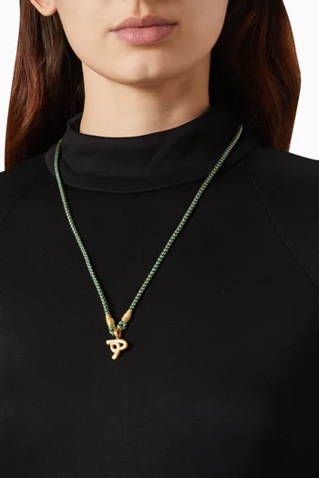 Bedouin Arabic Letter "Ha" Necklace in 18kt Gold