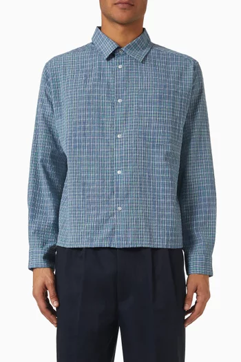 Hinsley Checked Boxy Shirt in Cotton