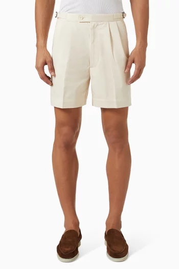 Blake Double Pleated Shorts in Cotton