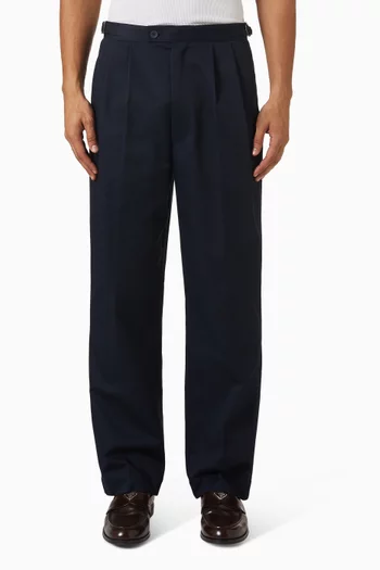 Blake Double Pleated Pants in Cotton