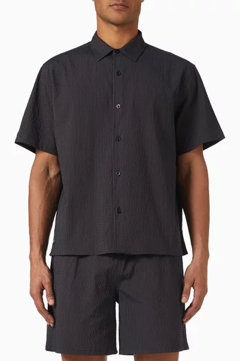 Rowan Boxy Shirt in Seersucker