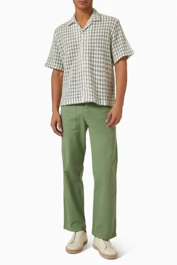 Freddie Crochet Boxy Shirt in Cotton-blend