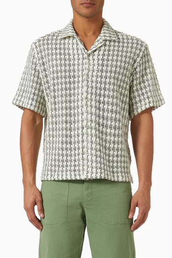 Freddie Crochet Boxy Shirt in Cotton-blend