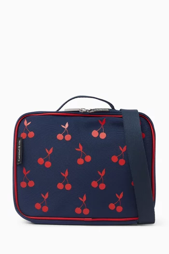 Velvet Cherries Lunch Bag in Canvas