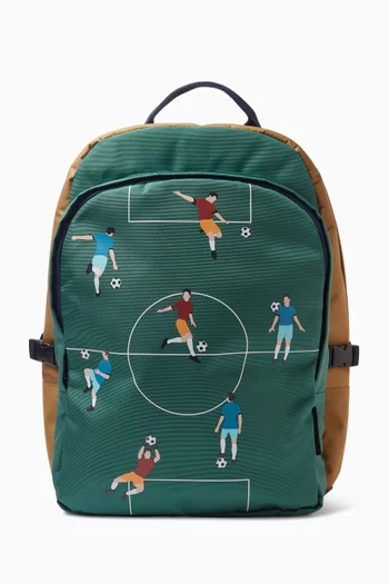 Large Football Playground Backpack in Canvas