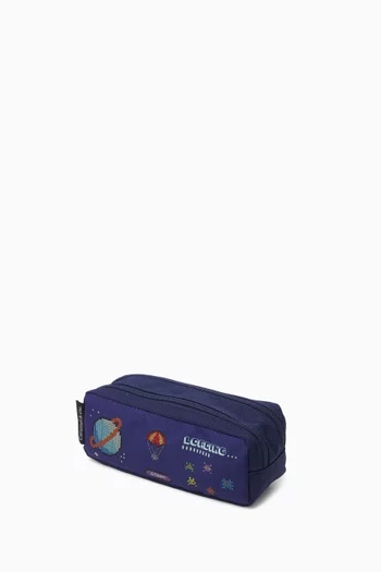 Pixel Art Double Pencil Case in Canvas