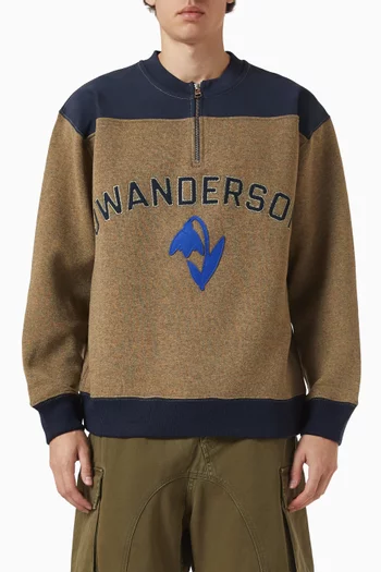 Half-zip Sweatshirt in Jersey