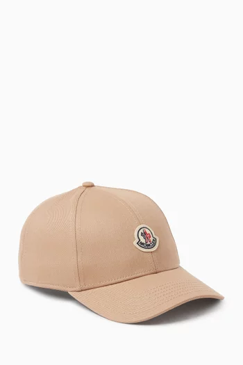 Logo Patch Baseball Cap in Cotton