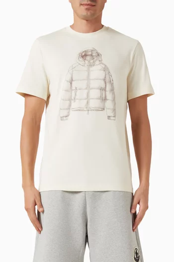 Jacket-print T-shirt in Cotton