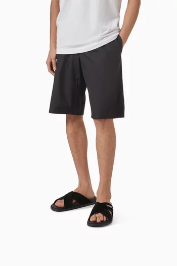 Logo Sandals in Split Leather