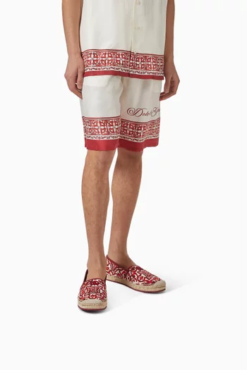Majolica-print Espadrilles in Canvas