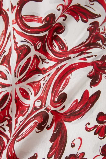 Majolica-print Boxer Shorts in Silk