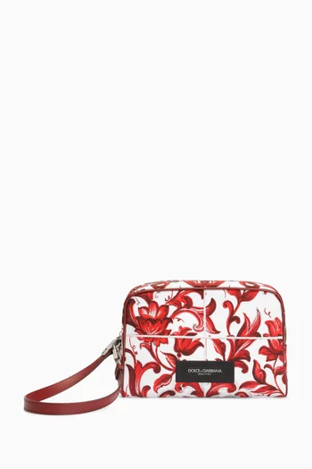 Majolica-print Essenza Handbag in Calfskin