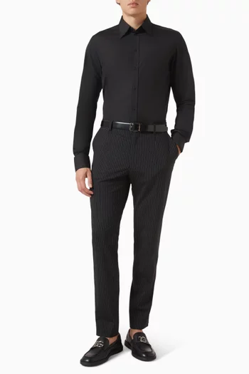 Pinstripe Pants in Virgin Wool Blend