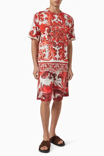 Majolica-print T-shirt in Cotton