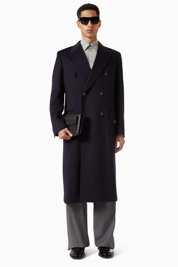 Double-breasted Coat in Virgin Wool