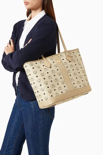 Medium Liz Shopper Bag in Visetos Canvas