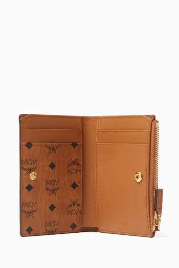 Small Aren Visetos Wallet in Coated-canvas