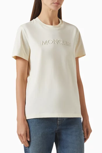 Embroidered Logo T-shirt in Cotton