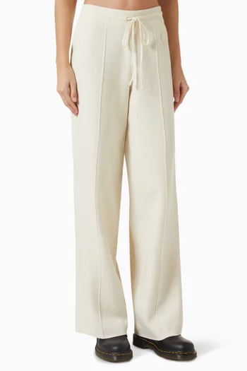 Wide-leg Track Pants in Wool-blend
