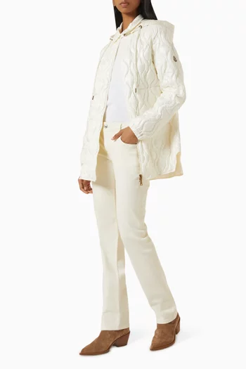 Balette Geometric Quilted Mid-length Down Jacket