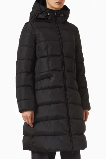 Avocette Hooded Long Down Jacket