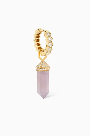 Chakra Tiger's Eye Single Small Earring in 18kt Yellow Gold