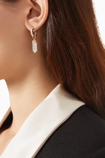 Chakra Onyx Small Single Earring in 18kt Yellow Gold