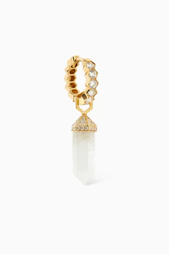 Chakra Onyx Small Single Earring in 18kt Yellow Gold