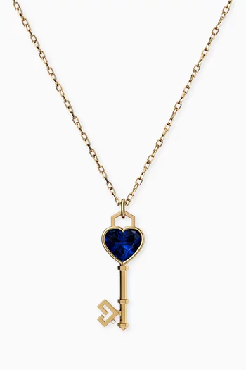 Key of Love Kyanite Necklace in 18kt Yellow Gold