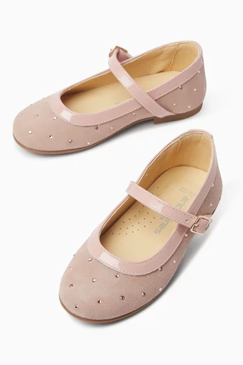 Sequin-embellished Ballerina Sandals in Velvet