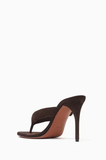 Padded Mules in Goatskin Suede