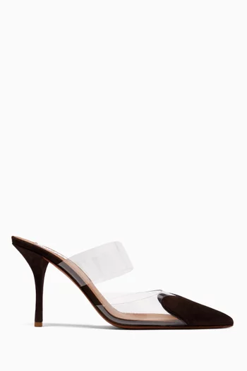 Heart 90 Mules in Suede