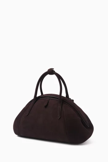Small Purse Top-handle Bag in Nubuck Calfskin