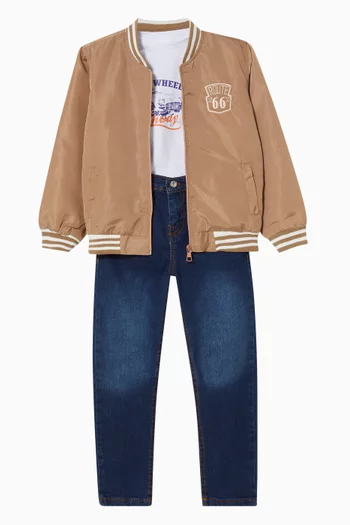College Jacket 3-Piece Set