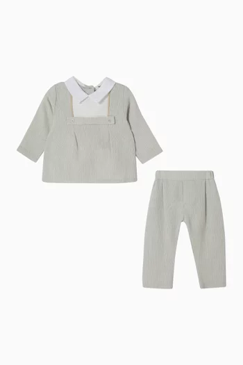 Collared Two-Tone Set