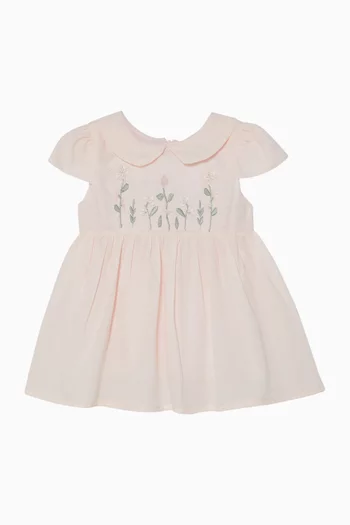 Collared Embroidered Dress
