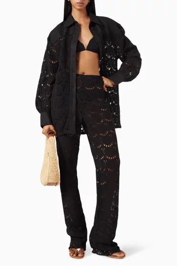 Elysia Broderie Anglaise Pants in Cotton