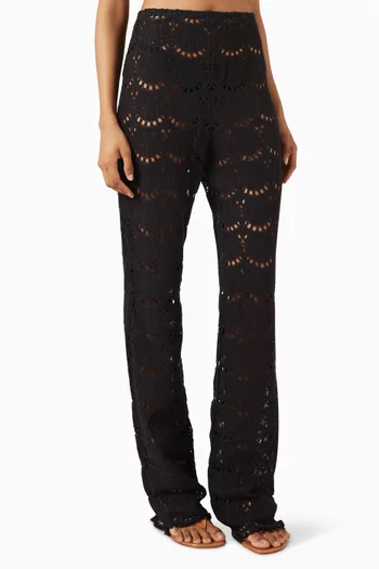 Elysia Broderie Anglaise Pants in Cotton