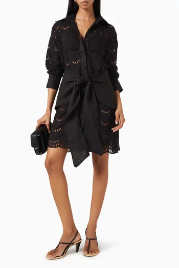 Nayeli Belted Dress in Cotton