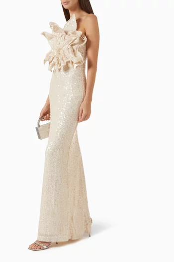 Iara Crochet-flower Gown