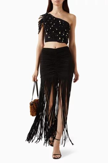 Lyria Embellished Top in Jersey